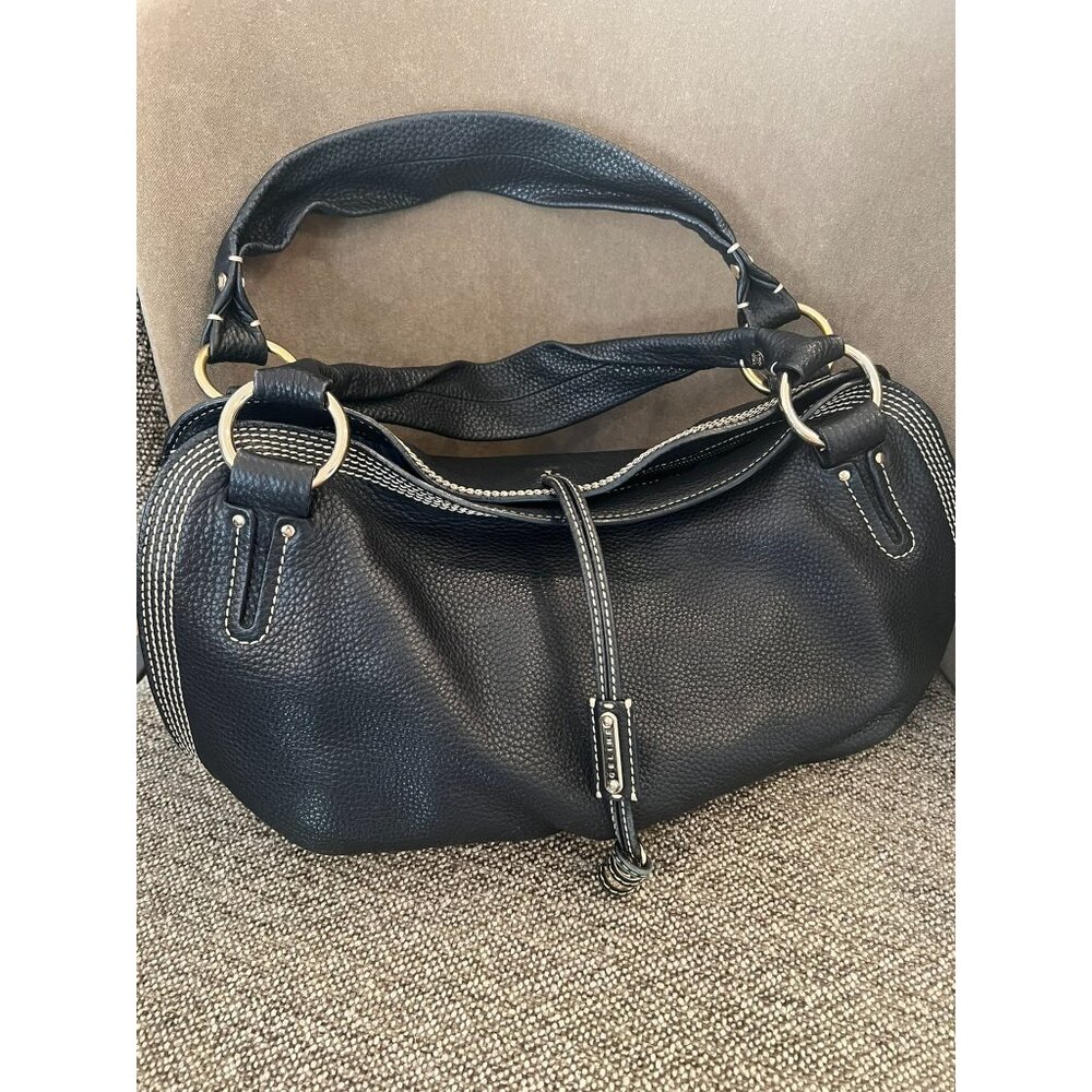 Celine Bittersweet Hobo Black Leather with Contrast Stitching